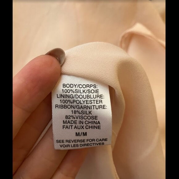 Cami NYC Blush and Black Silk Cami The Hayden- velvet bow - Picture 3 of 6